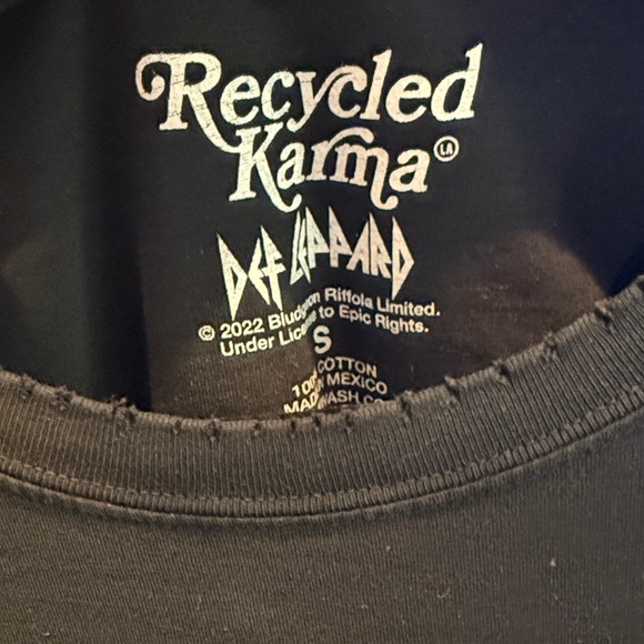 Recycled Karma Black Def Leppard Tee - Picture 3 of 4